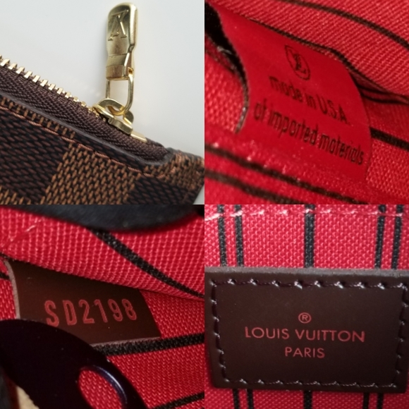 LOUIS VUITTON Neverfull Pouch GM Damier Ebene Print - Picture 7 of 16